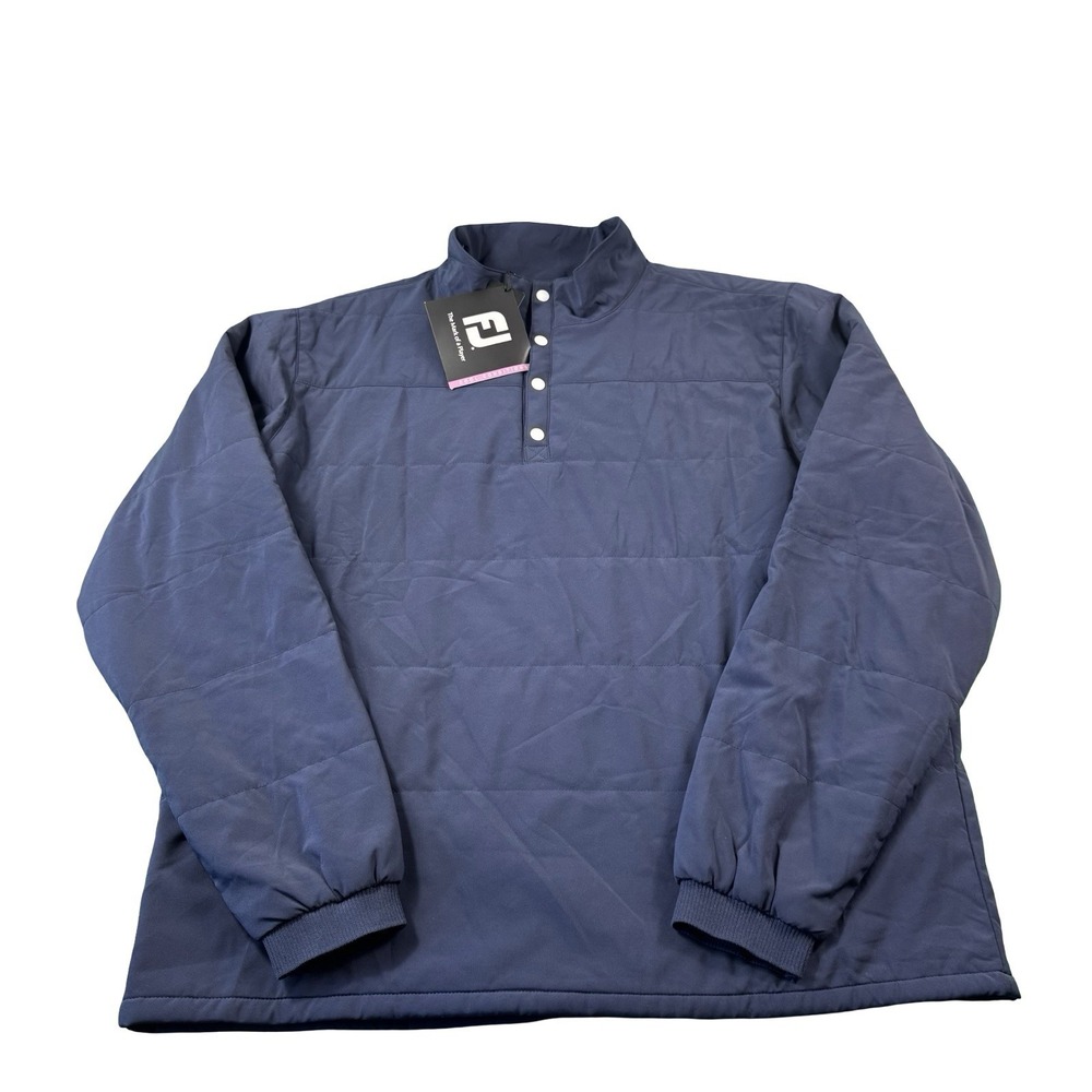 FootJoy Navy Blue Thermal Snap Midlayer Golf Pullover 25069 Mens XL NWT